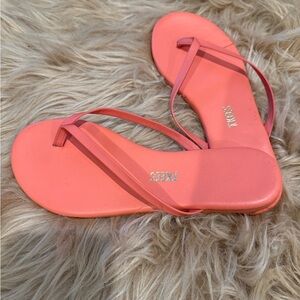 TKEES Women's Vibrant Coral Sandals